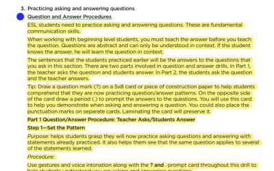 Drill 6: Question and Answer